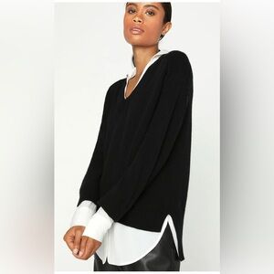 Brochu Walker The Looker Layered V-Neck Size M